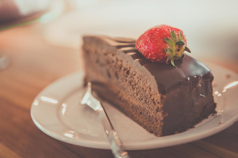 Blackberry cake slice